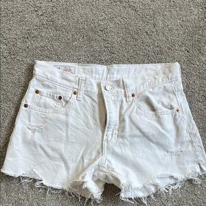 White Denim Women Shorts